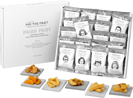 AND THE FRIET & THE FRIET Mini 20-Piece Dry Friit Tokyo Souvenir, Individually Wrapped, Souvenir, Assorted Snacks | Premium Potato Chips
