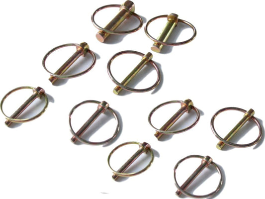 Donaly Lynch Pin Lock Pin for Agricultural Machinery Cultivator Tractor Pipe Connection Joint Set of 10 (0.3 x 1.8 inches (8 x 45 mm)