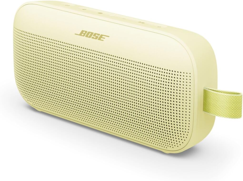 Bose SoundLink Flex Portable Speaker LE (2nd Gen) Wireless Bluetooth Mini Portable Speaker with Hi-Fi Audio, Up to 12 Hours of Continuous Playtime, Waterproof and Dustproof, Citrus Yellow