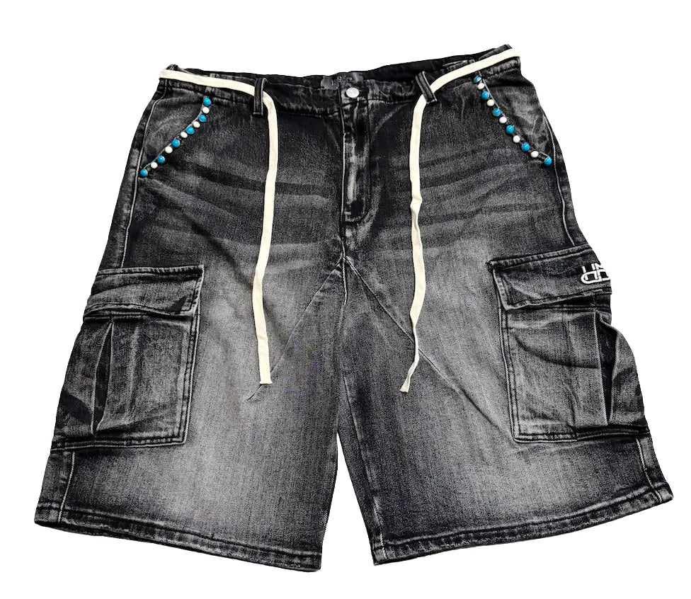 HAPPY MEMORIES DON'T DIE HMDD 'OKC' DENIM SHORTS