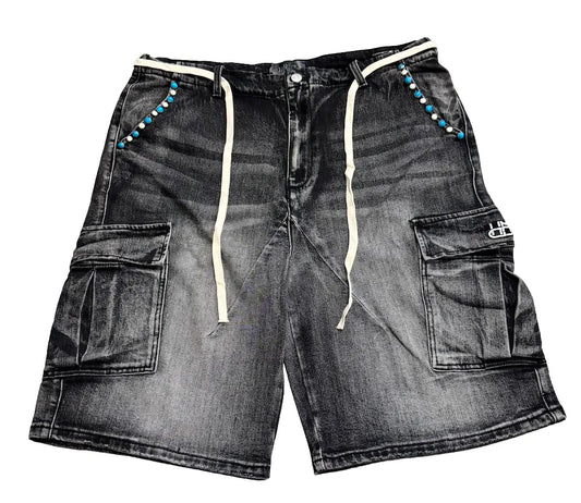 HAPPY MEMORIES DON'T DIE HMDD 'OKC' DENIM SHORTS