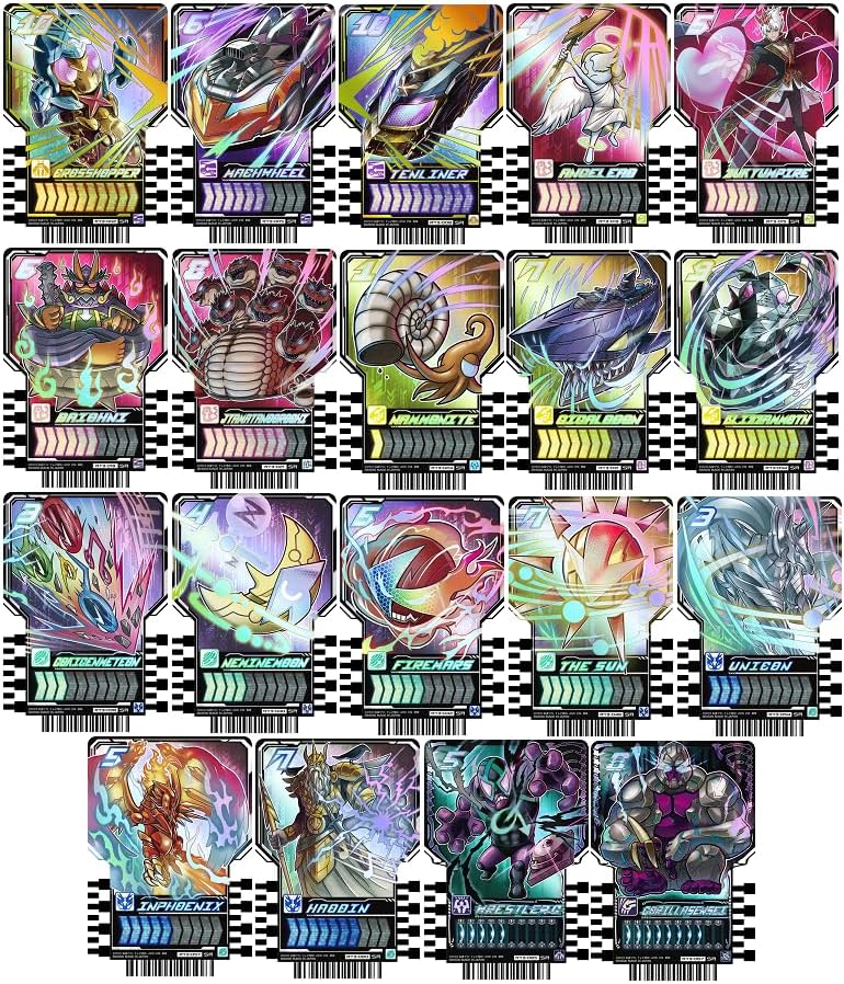 Kamen Rider Gatchard Ride Chemey Trading Card PHASE: 03 SR Super Rare Set of 19 Types