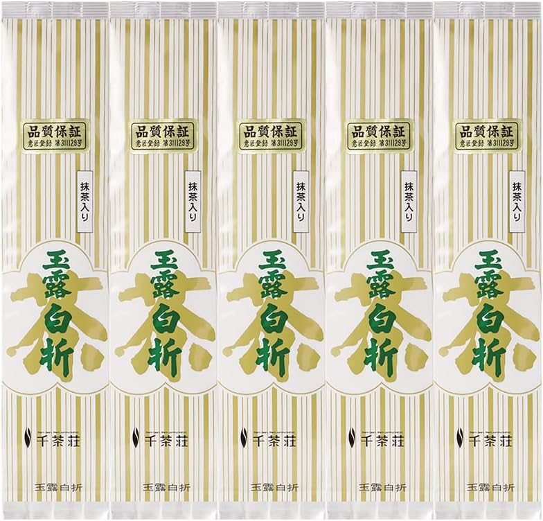 Senjaso Gyokuro White Fold with Matcha, 3.5 oz (100 g) x 5 Bottles (Green Tea, Sencha, Japanese Tea) / Home Use