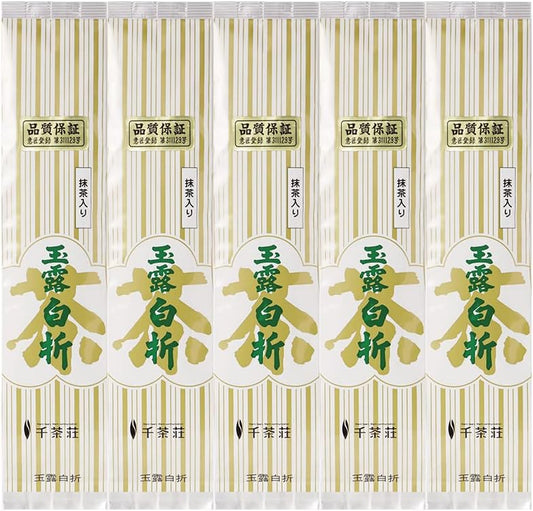 Senjaso Gyokuro White Fold with Matcha, 3.5 oz (100 g) x 5 Bottles (Green Tea, Sencha, Japanese Tea) / Home Use