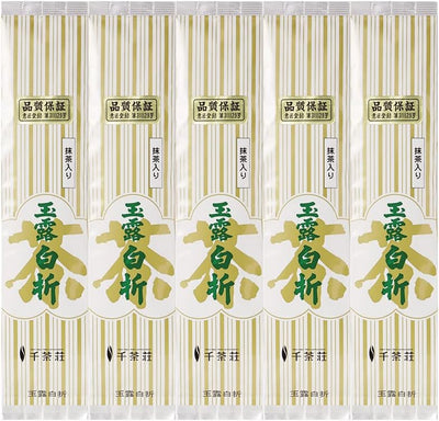 Senjaso Gyokuro White Fold with Matcha, 3.5 oz (100 g) x 5 Bottles (Green Tea, Sencha, Japanese Tea) / Home Use