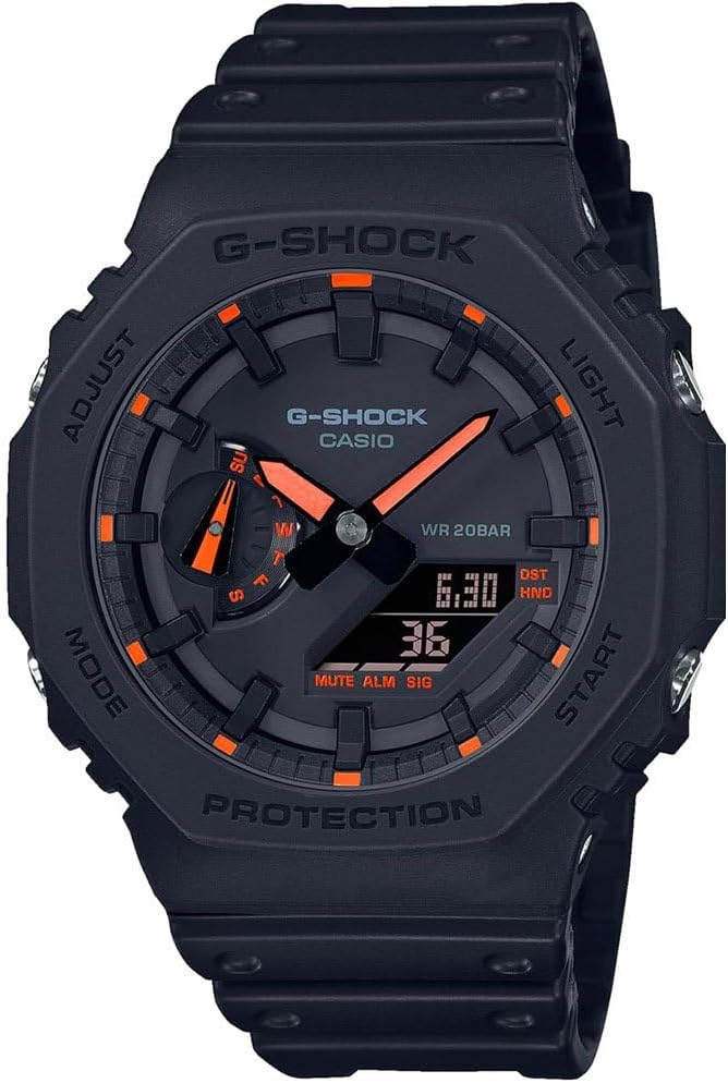 Casio GA-2100-1A4ER Black Resin Digital Quartz Uni Watch, Black, one size fits all, GA-2100-1A4ER, Black, GA-2100-1A4ER