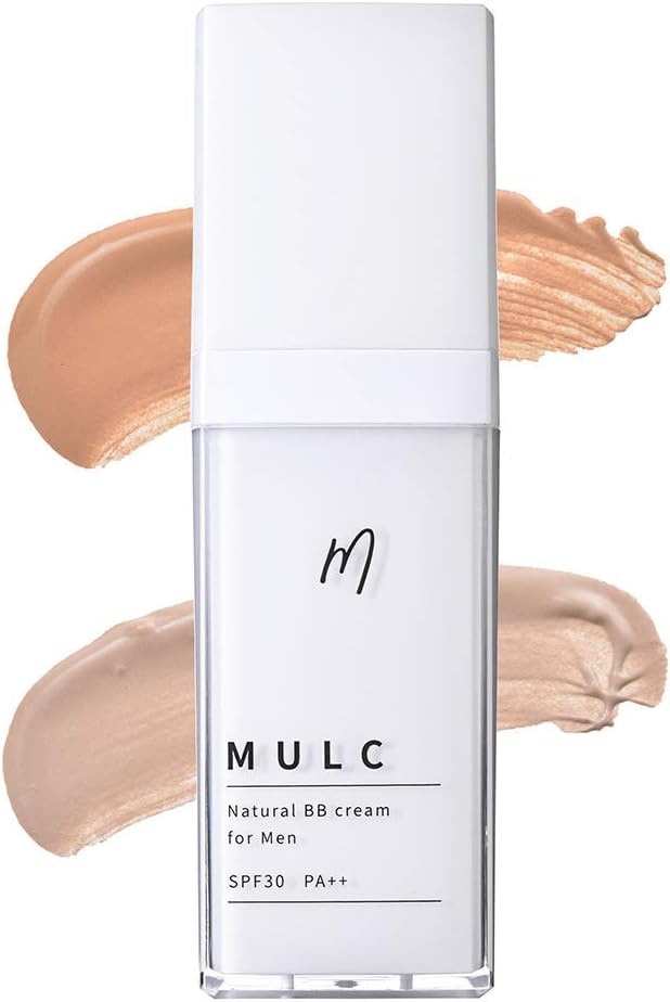 MULC SPF30 PA++ BB Cream, Light Beige, Sweat Resistant, For Men & Men, Beauty Essence, Cream, Foundation, Makeup Base, Sunscreen, 1.1 oz (30 g)