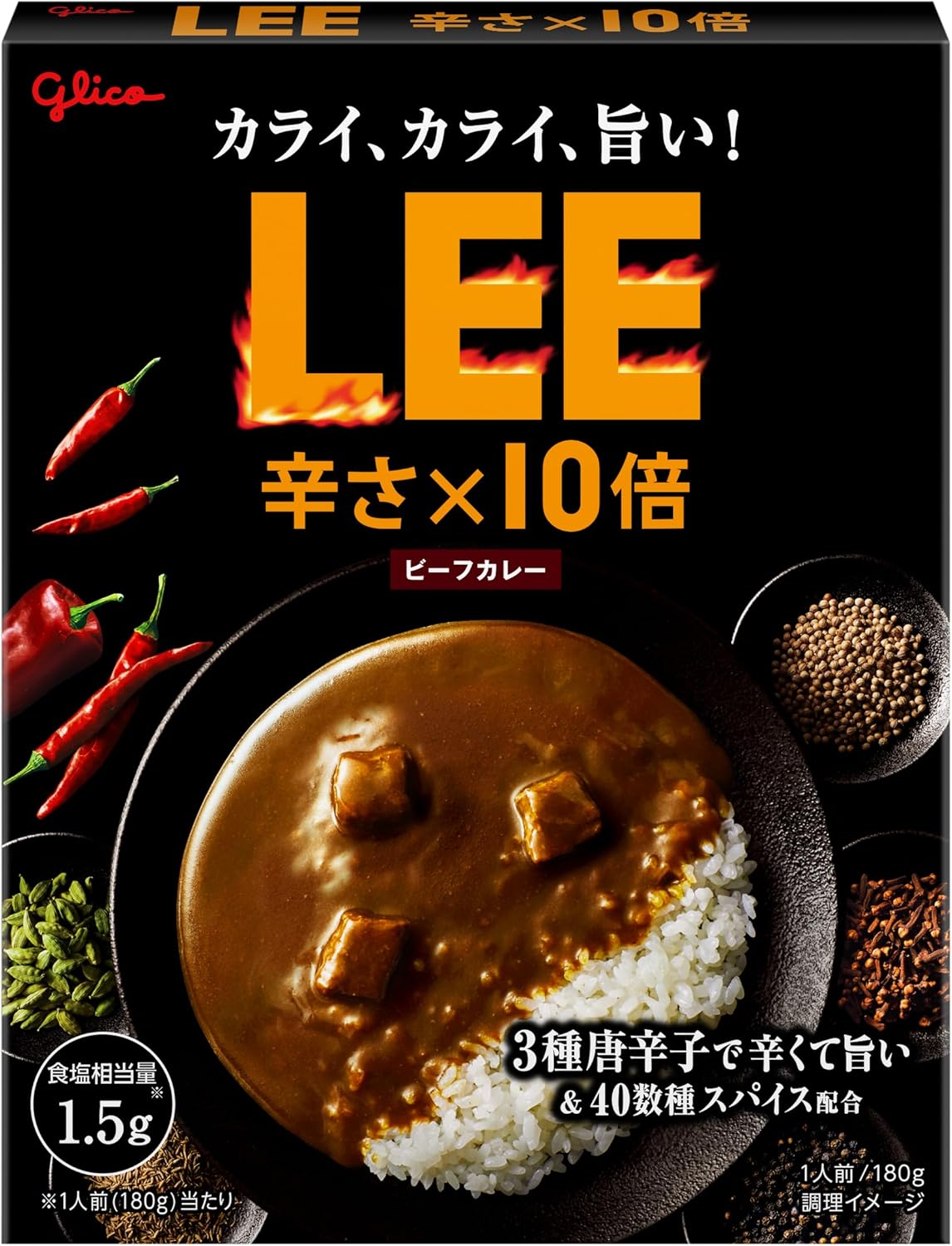 Ezaki Glico Beef Curry LEE, 10 Times Spiciness, 6.3 oz (180 g)