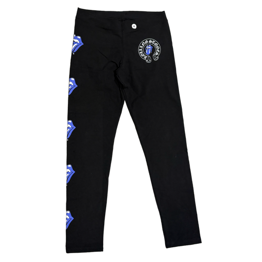 CHROME HEARTS 'ROLLING STONES' BLUE LIPS LEGGINGS