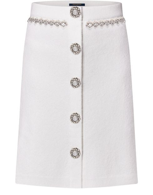 LOUIS VUITTON Jewel Button Knit Skirt - Image 1