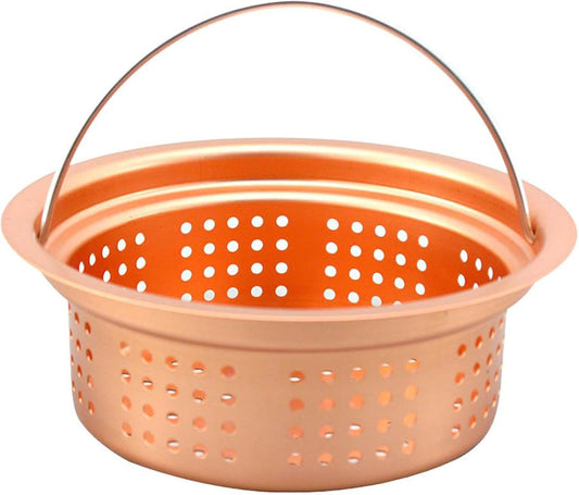 Shimomura Planning 26784 Tsubasanjo Drain Strainer, Pure Copper, Shallow Type, Made in Japan, Slime and Odor Prevention, Easy to Clean, 5.3 inches (13.4 cm)