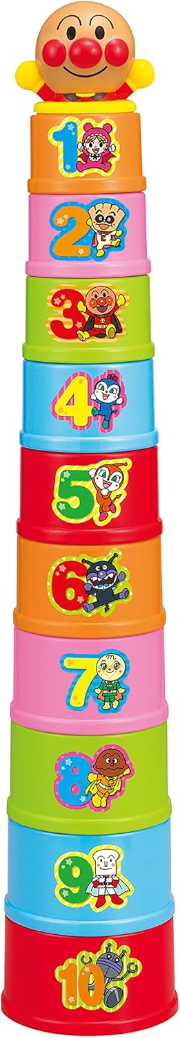 Agatsuma Anpanman Genius Brain Stacking Cups for Ages 1-3