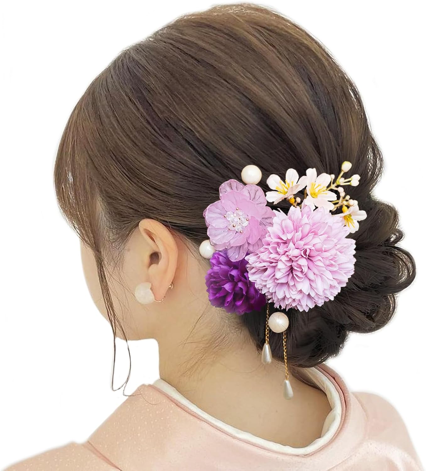 Baramoly Hair Ornament, Yukata, Kimono, Daisies, Preserved Flowers, Artificial Flowers, Flower Decoration, Festivals, Fireworks Displays, Coming of Age Ceremonies, Weddings, Graduation Ceremonies,