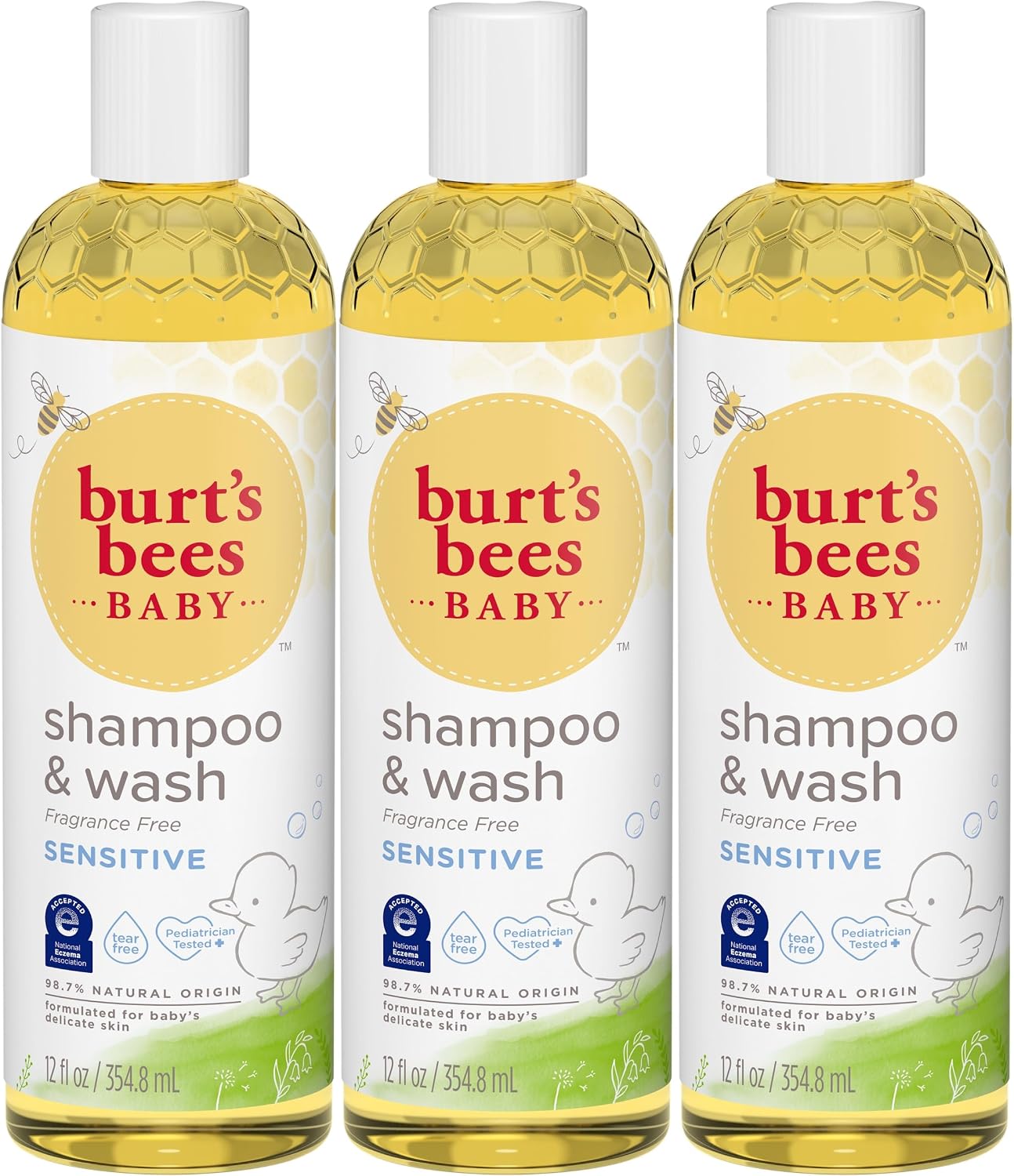 Champú de Burt's Bees botellas de 12 onzas, paquete de 3, -4272, paquete de de 3, 3, 3