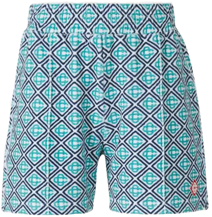 CASABLANCA 'TEAL BLUE' TOWELLING SHORTS