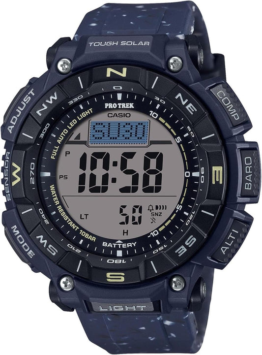 Casio PRG-340 Pro Trek Climber Line Wristwatch, Solar, Biomass Plastic, navy, sports