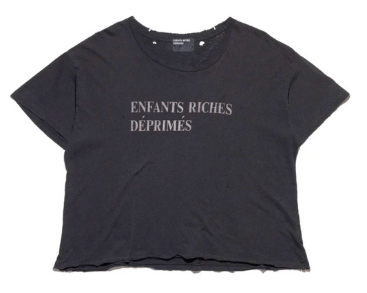 ENFANTS RICHES DEPRIMES 'FADED BLACK' LOGO TEE