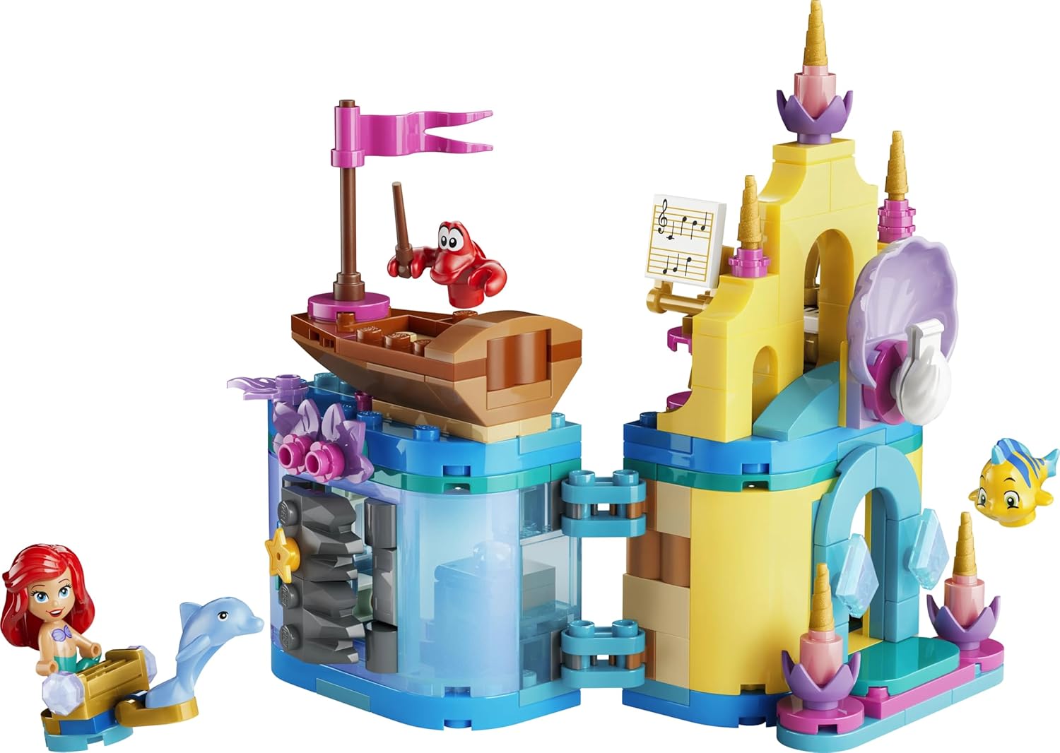 Lego 43285 Disney Princess Ariel's Magic Mini Palace Toy Birthday Present Blocks Educational Girls Boys Children 5 6 7 8 Years Old Disney Goods Interior Stylish