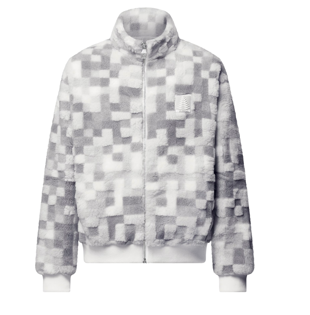 LOUIS VUITTON 'DAMOFLAGE SNOW' FLEECE JACKET