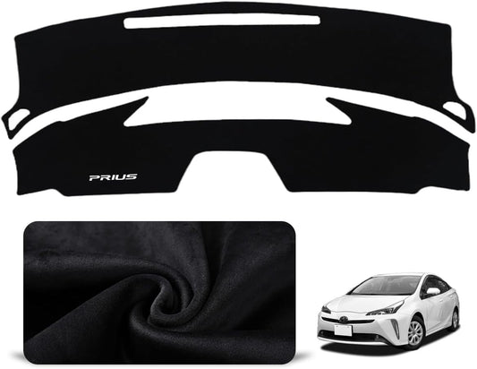 Toyota Prius 50 Series Dedicated Design Suede Style Dashboard Cover Dashboard Mat Sun Protection Mat Anti-Glare Durable Heat Resistant Interior Parts Dashboard Interior Black