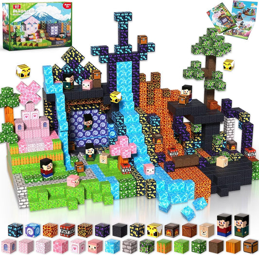 200 Pcs Magnetic Blocks, Magnetic Blocks, Toys for Kids, Educational Toys, Magnetic Blocks, Magnets for Boys and Girls, Toys, Birthday Gift, Christmas Gift, Gift
