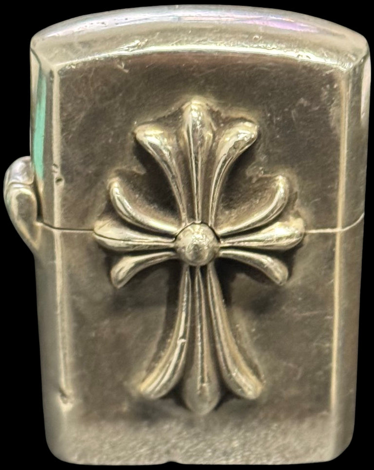 CHROME HEARTS 'CROSS' SILVER ZIPPO LIGHTER