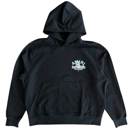 AMIRI 'RECORDS WOLF' BLACK HOODIE