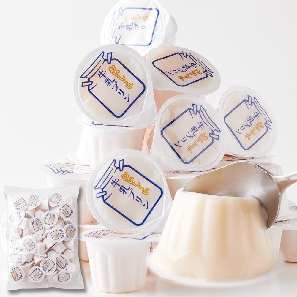 Tennensei Bite-Sized Milk Pudding (40 pieces) Chiba Prefecture Produced Rich Dairy Product Large Capacity Simple Packaging Dessert Snack Western-style Cake Room Temperature Storage Milk Pudding