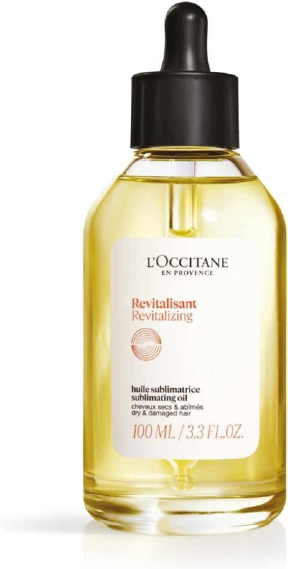 L'Occitane Intensive Repair Hair Oil, 3.4 fl oz (100 ml) (Non-Rinsing Hair Treatment), Gift, Present, Popular, Five Herbs, Repair, Hair Oil Renewal