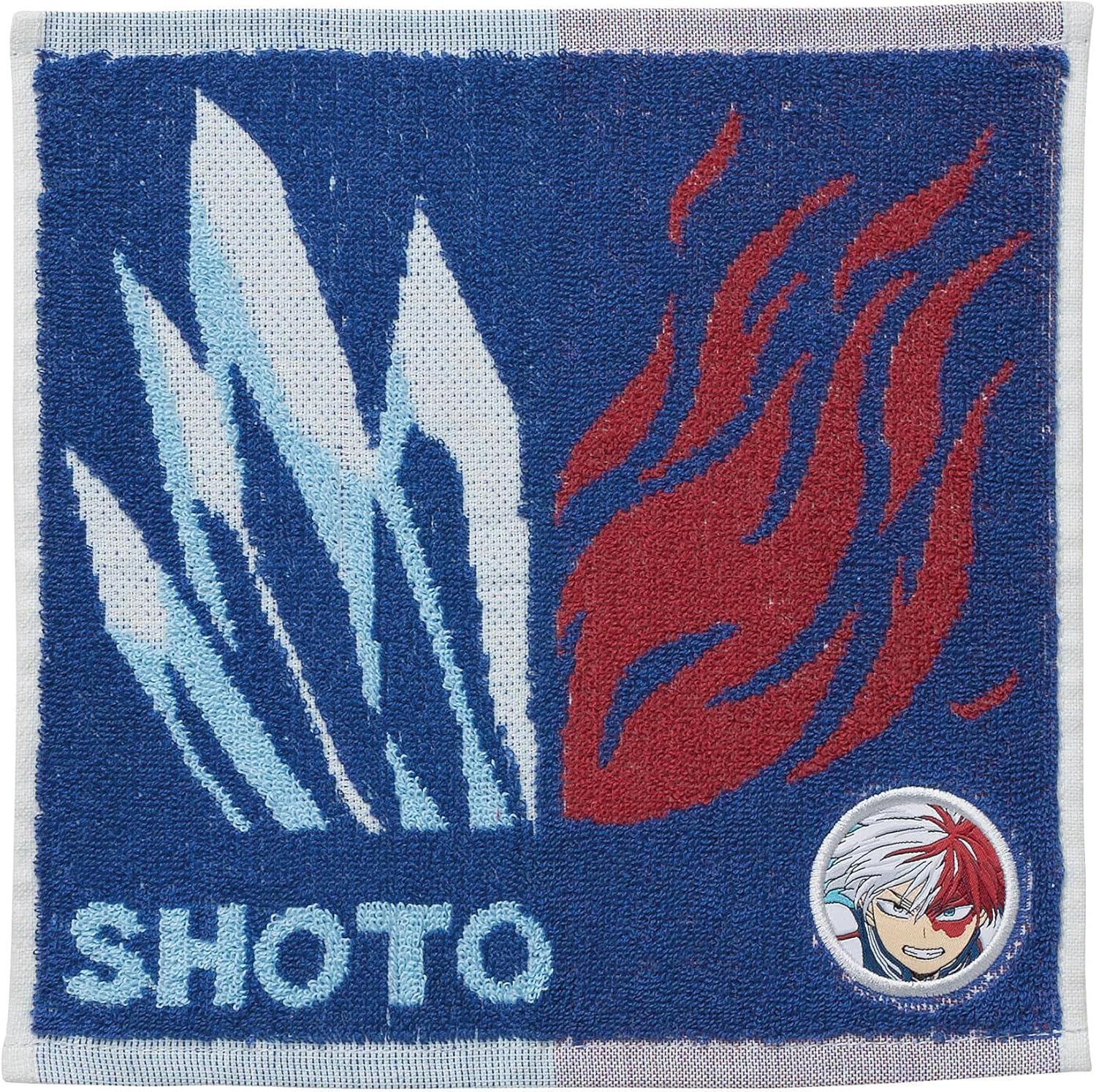 BANDAI Mini Towel My Hero Academia Todoroki Shoto Handkerchief 100% Cotton Character Antibacterial Odor Resistant Present Gift Birthday 4385000300