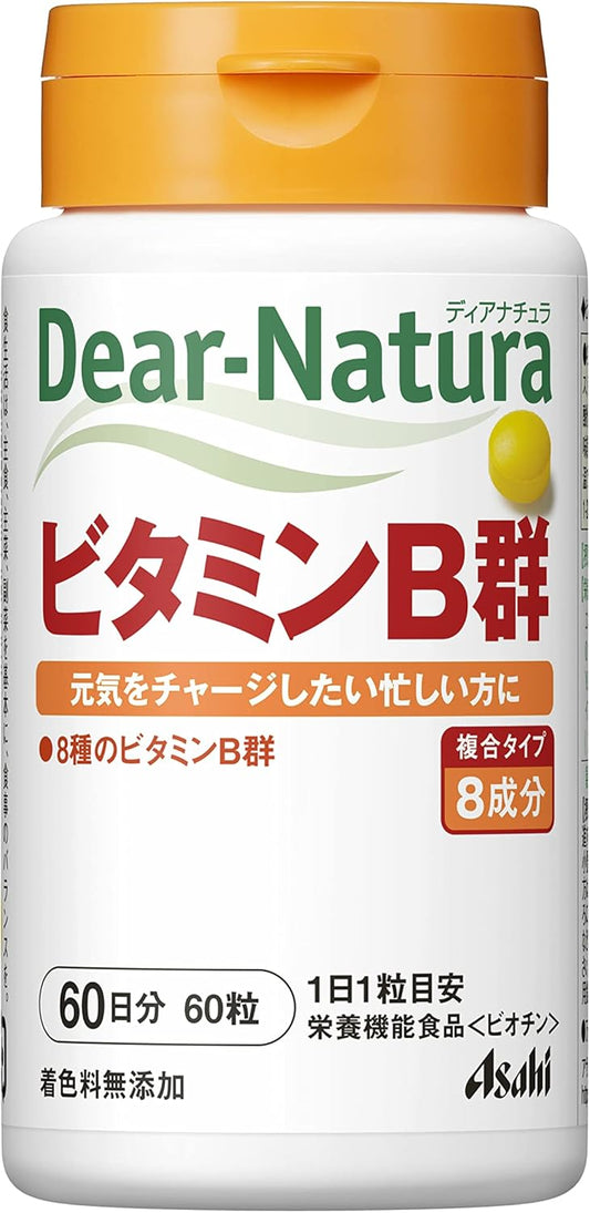 Dear-Natura Vitamin B Group 60 Tablets (60 Day Supply), Asahi Supplement, Made in Japan Factories, Estimated 1 Per Day