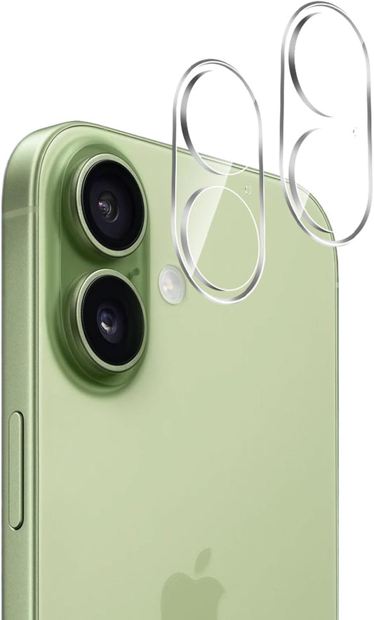 Salywin iPhone 17 Camera Film, 2 Pieces, 9H Hardness, Impact Protection, Highly Transparent, Water Repellent, Oil Repellent, Bubble Free, Shatterproof, Lens Protective Film for iPhone 17 (Transparent)