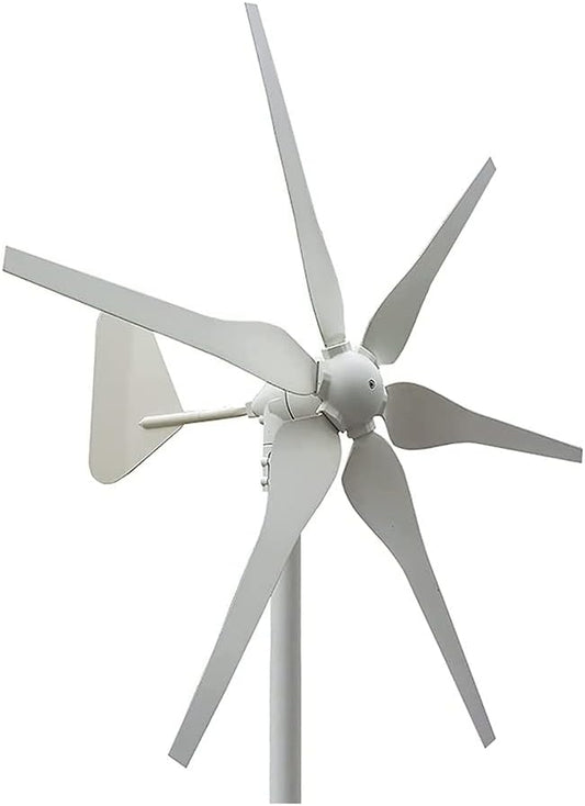 風力タービン、風力タービンジェネレーター 6ブレード低風速始動風力タービン 充電コントローラー付き、24V (12V)