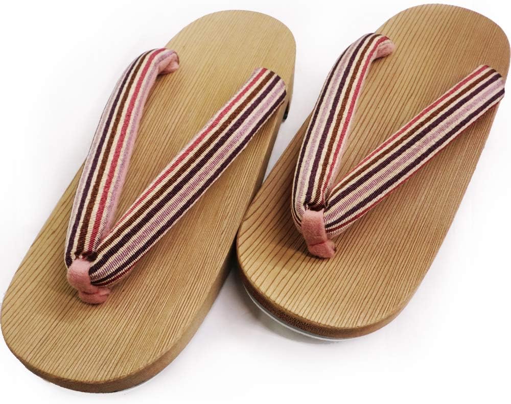 300 Years of Tradition Connected by Craftsmen Kiso Geta, Women's, Striped Pattern, Traditional Crafts, Made in Japan
