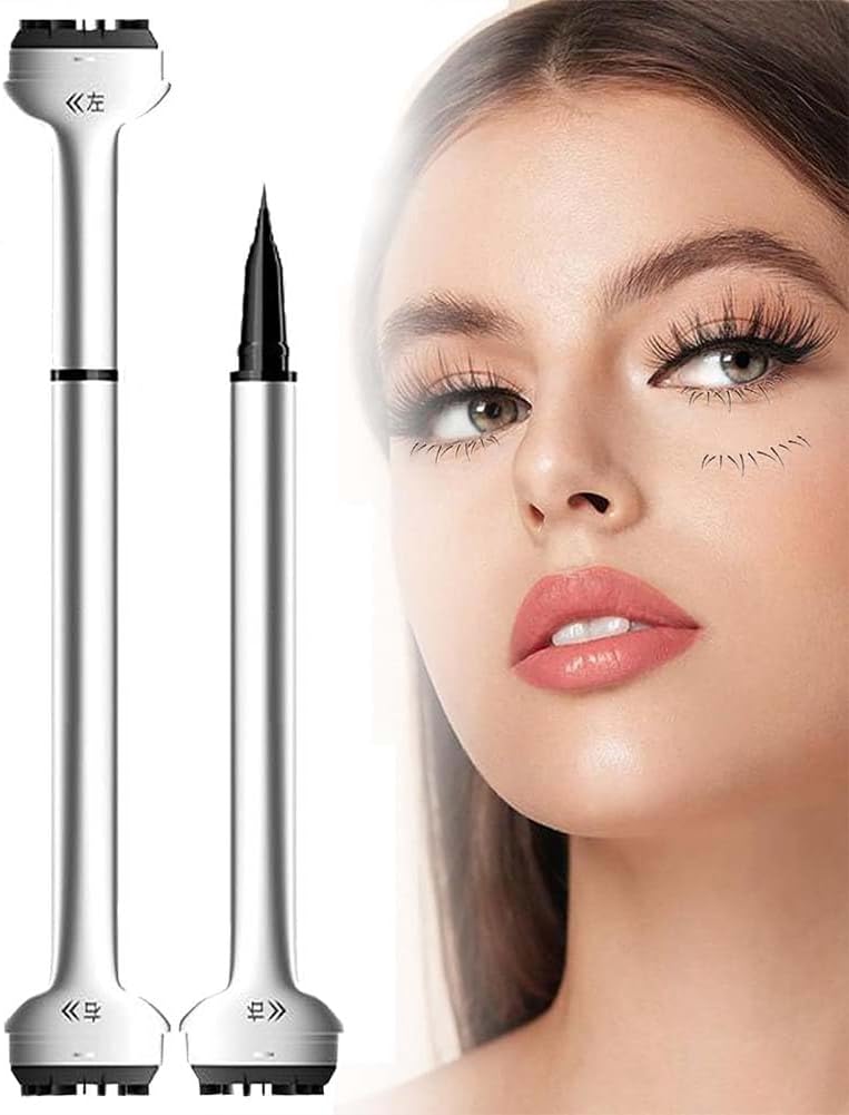 SKYVII Black Lower Eyelash Stamp, Black Brown, Eyelash Stamp with Eyelash, Eyelash Maker, 2-in-1 DIY Stamping Eyelash Tool, Lower Eyelash Tool, Printed Eyelash Tool, Reusable, Easy to Apply, Long