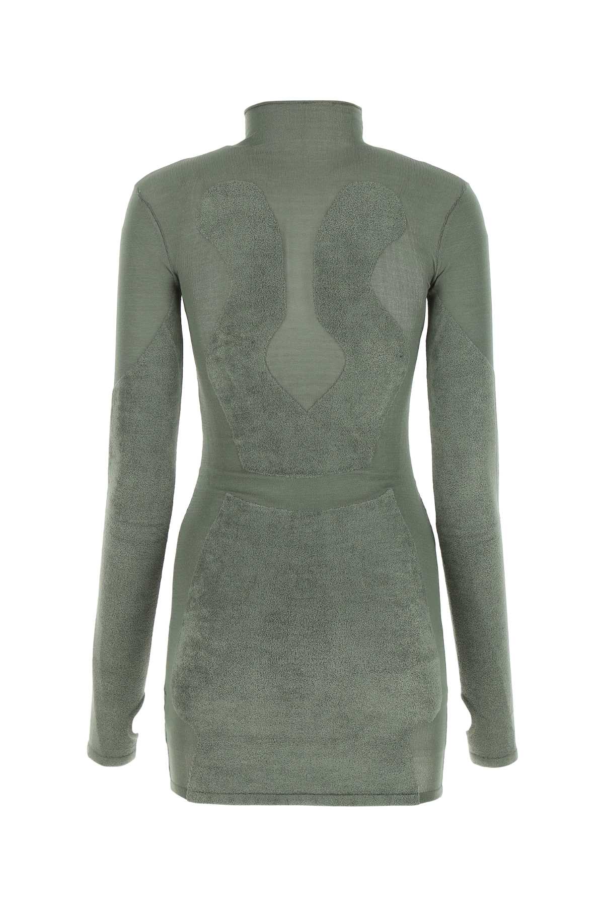 Dion Lee ディオンリーセージグリーンストレッチビスコースブレンドミニドレス - Image 1
