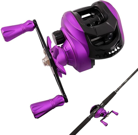 Baitcaster Fishing Reel - Labor Saving Outdoor Sports | Baitcaster Reel for Freshwater Fish, River Offshore Stream Lake Pond Tara Trout Crappie Pike Bluegill Worry