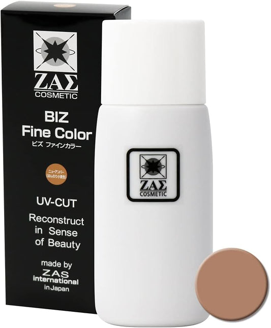 ZAS Water Foundation Biz Fine Color 35ml Acne Scar Hide BB Cream More Naturally Cover Men's Makeup Men's Cosmetics Foundation for Men (New Amber, Light Wheat Color)