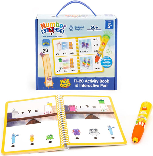 Numberblocks 11-20 Activity Book & Interactive Pen, Kazu Play, Voice Pen, Educational Toy, EI2551, Authentic