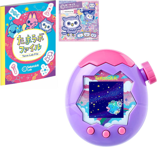 BANDAI Tamagotchi Paradise - Purple Sky (Exclusive Early Purchase Bonus "Tama Lab Sticker: Hohocchi" & "Tama Lab File" Included) Suitable for Ages 6 and Up Tamagotchi Paradise