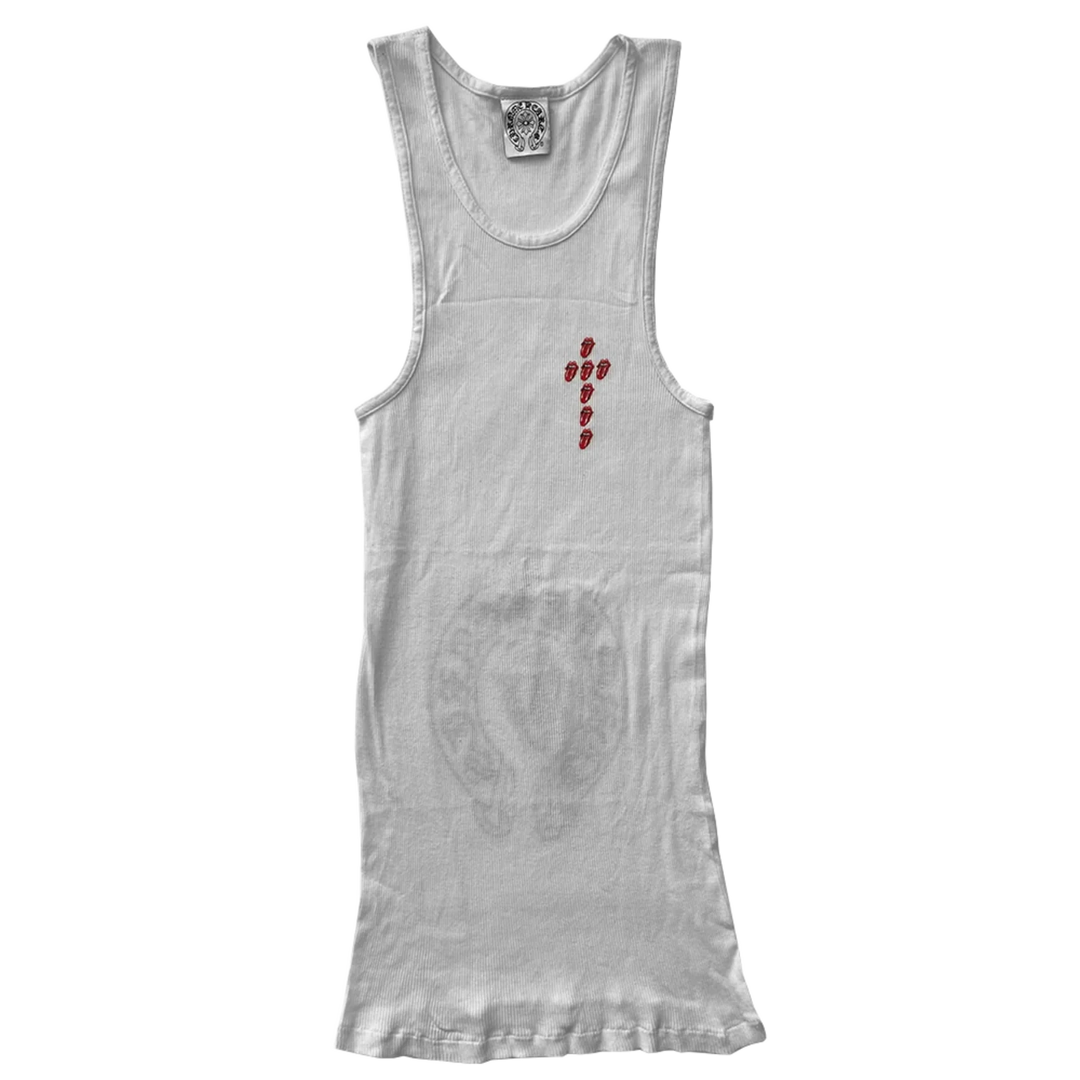 CHROME HEARTS X ROLLING STONES 'HOT LIPS' TANK TOP