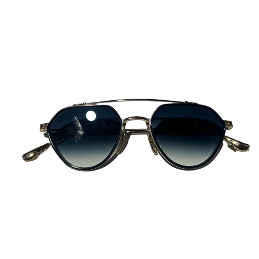 CHROME HEARTS 'GOLD/NAVY' BONE PRONE SUNGLASSES