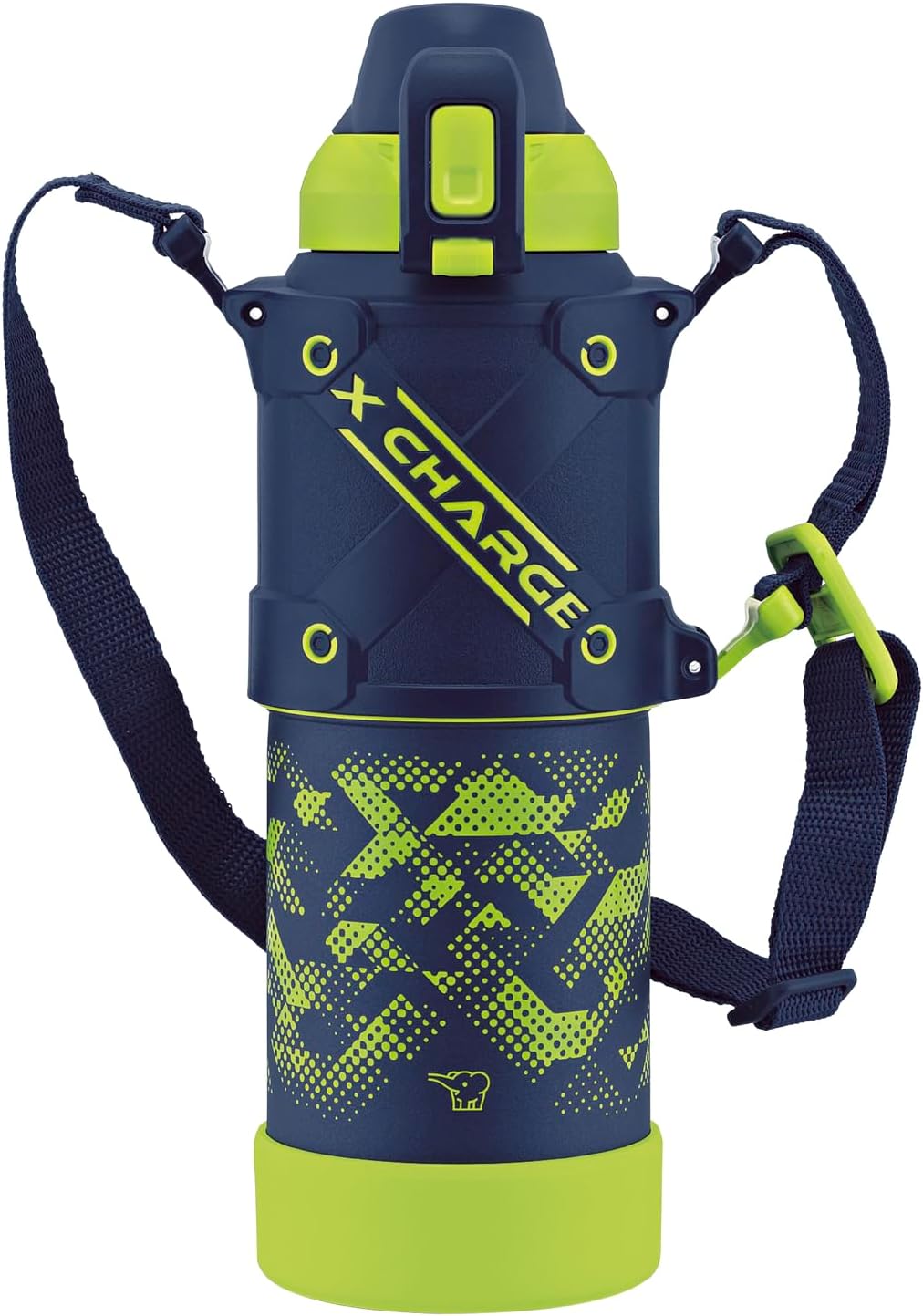 Zojirushi Water Bottle, Large Capacity 1.0L 【Shock Resistant】 Easy to Clean with Only 2 Parts, Seamless Rim, Keeps Cold, Sports Drink Cool Bottle, Lime Blue SD-HB10-AG