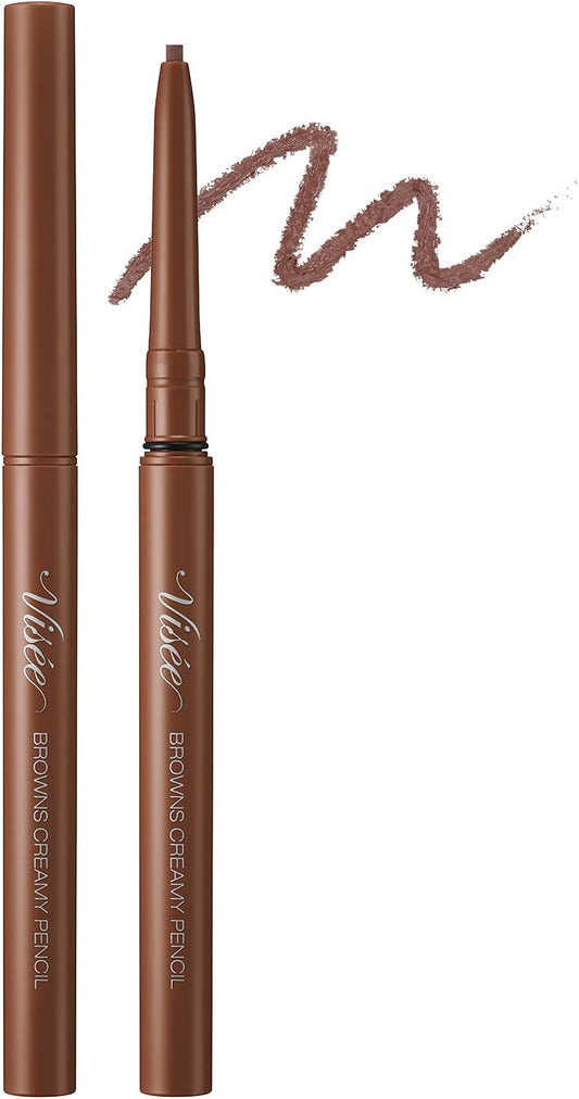 Visee Riche Browns Creamy Pencil Eyeliner Unscented BR300 Chocolate Brown 0.1g (x1)