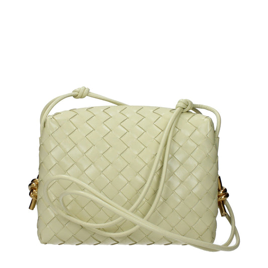 Bottega Venetaショルダーバッグ女性レザーイエロー/アイスクリーム - Image 1