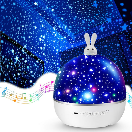 Home Planetarium 【22 Types of Projection & Bluetooth Speaker】 Birthday Present for Women, Popular, Christmas, Dream Switch, Baby Shower, Luminous Toy 【Multi-color Conversion, Rechargeable with Remote
