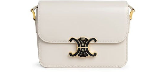 CELINE Teen Triomphe bag in shiny calfskin with enamel closure - Image 1