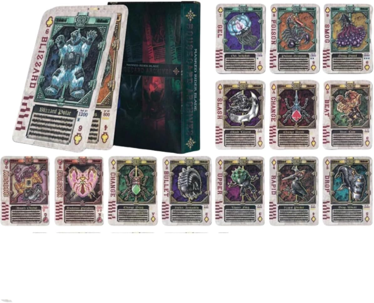 NIDAMEI Kamen Rider Playing Cards 54 Decade Sword Gildrous Cards 1 Pair 54 Cards 2 Pairs 108 Tabletop Play Drinking Party Play Collection Kamen Rider Goods Cosplay Accessories Birthday Gift (2 Pairs)