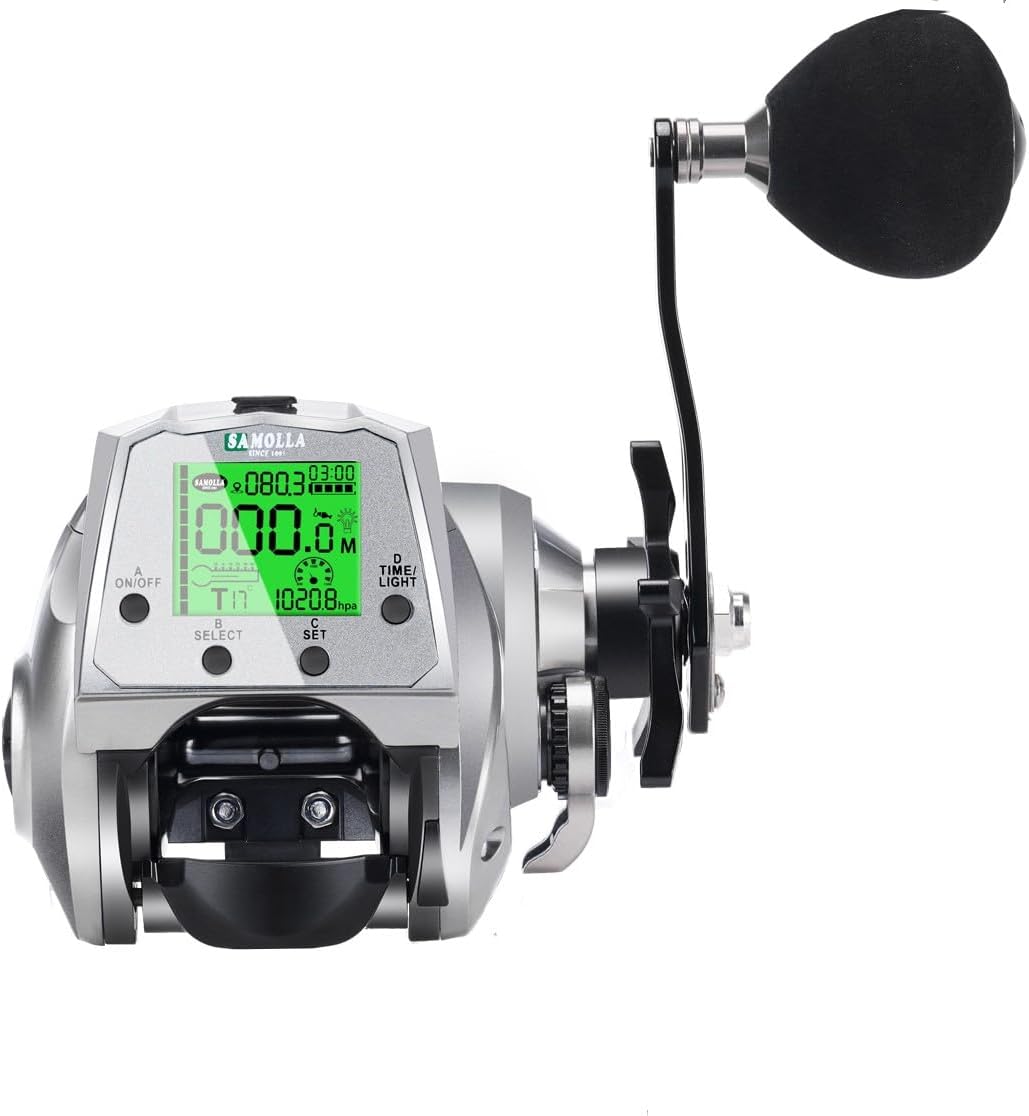 (2025 Model Limited) Bait LED with Counter, Waterproof, Professional Rechargeable Model and Regular Model, Line Counter 7.2 Gear Ratio, Replaceable Battery, Super Large Drag Force, 22.0 lbs (10