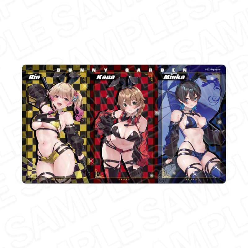 Content Seed Bunny Garden Rubber Desk Mat, Race Queen Version, Approx. 13.8 x 23.6 inches (350 x 600 mm), Rubber